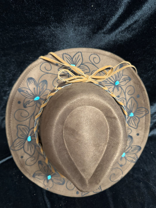 Turquoise detail hat