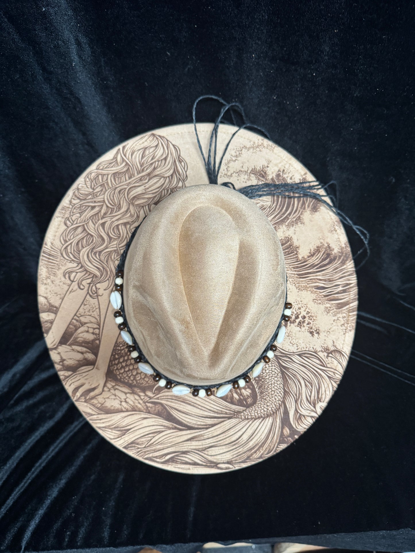 Mermaid hat.  A laser engraved masterpiece invoking beach days!