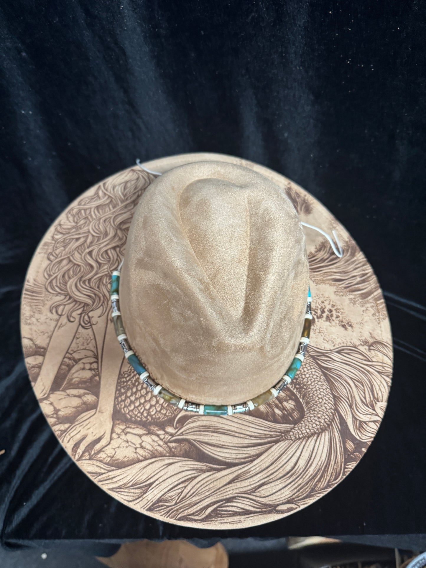 Mermaid hat.  A laser engraved masterpiece invoking beach days!
