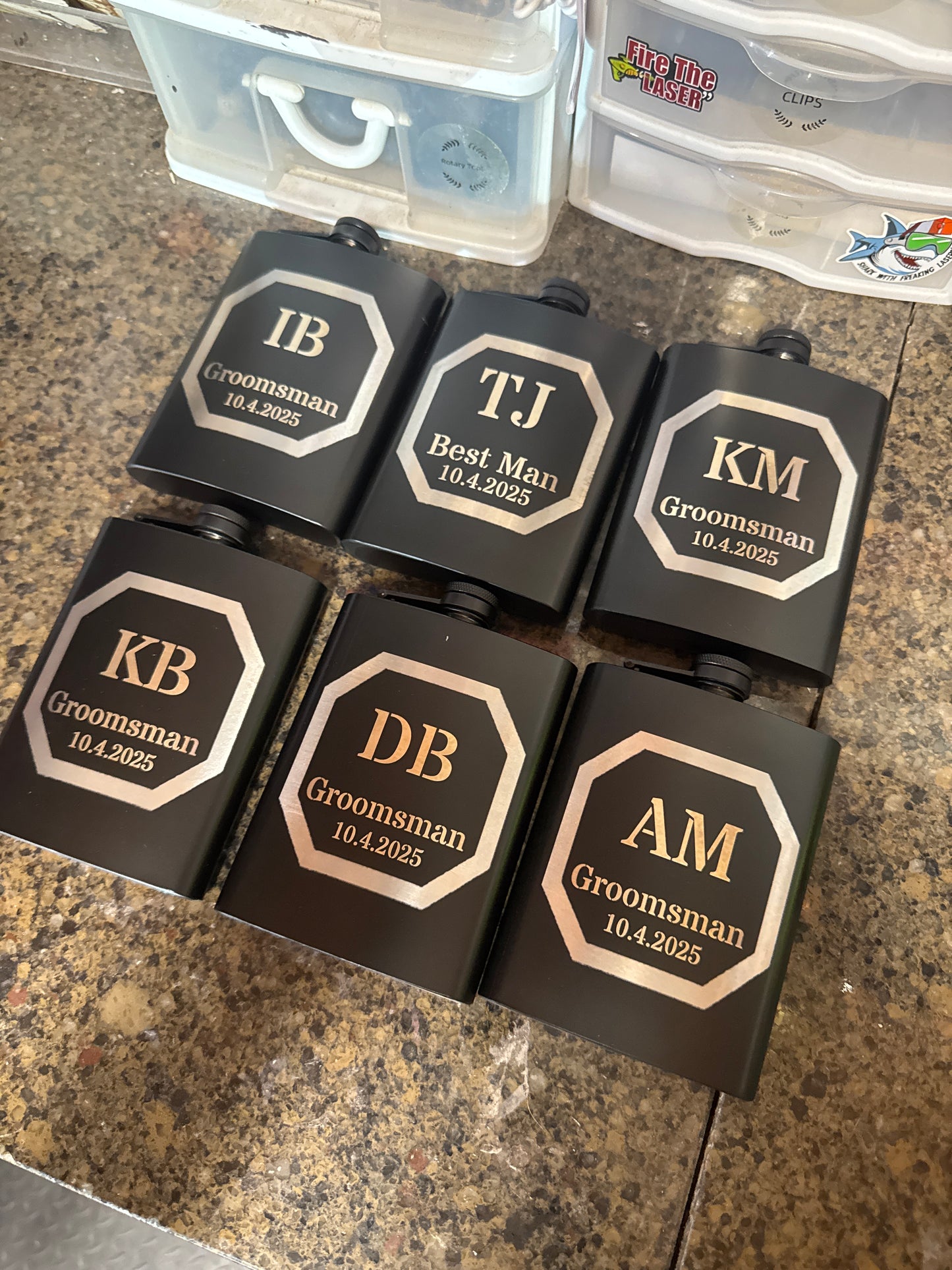 MATTE BLACK FLASKS