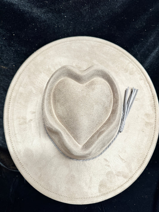 VEGAN SUEDE BLANK - HEART TOP